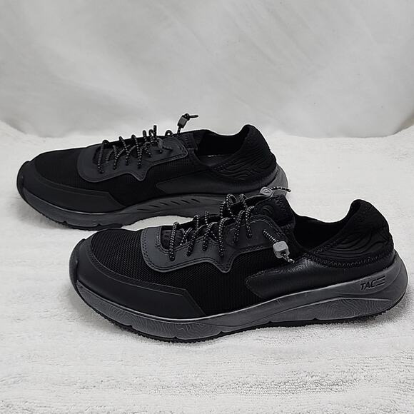 CLARKS NEW-DAVIS LOW TOP MENS ■SIZE 8■COLORWAY COMBI BLACK CANVAS ELASTIC-LACES - Picture 2 of 16